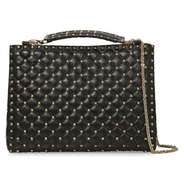 Val Rockstud Black Shoulder Bag