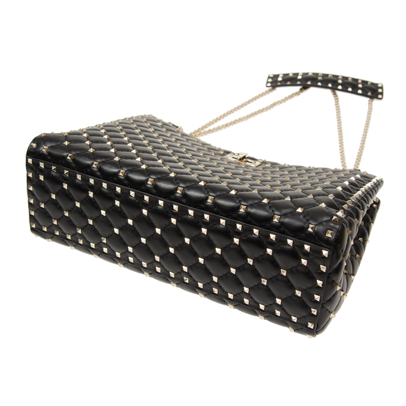 Val Rockstud Black Shoulder Bag