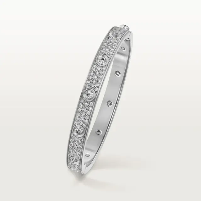 CAR LOVE BRACELET, DIAMOND-PAVED