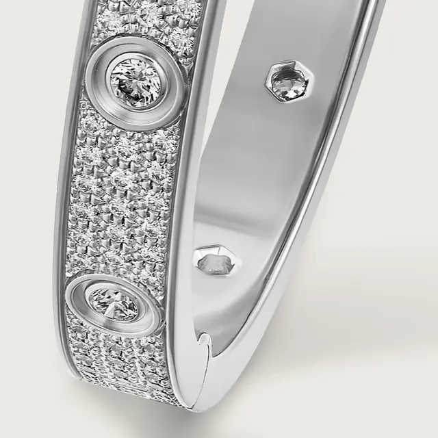 CAR LOVE BRACELET, DIAMOND-PAVED