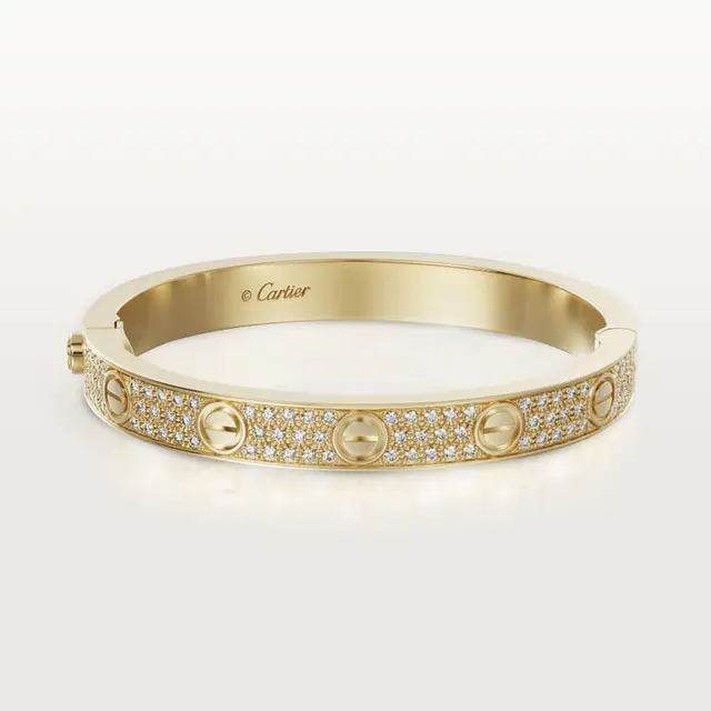 CAR LOVE BRACELET, DIAMOND-PAVED