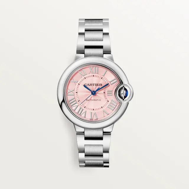 CAR BLUE BALLOON WATCH 33MM STAINLESS STEEL SELF-WINDING Women's watche