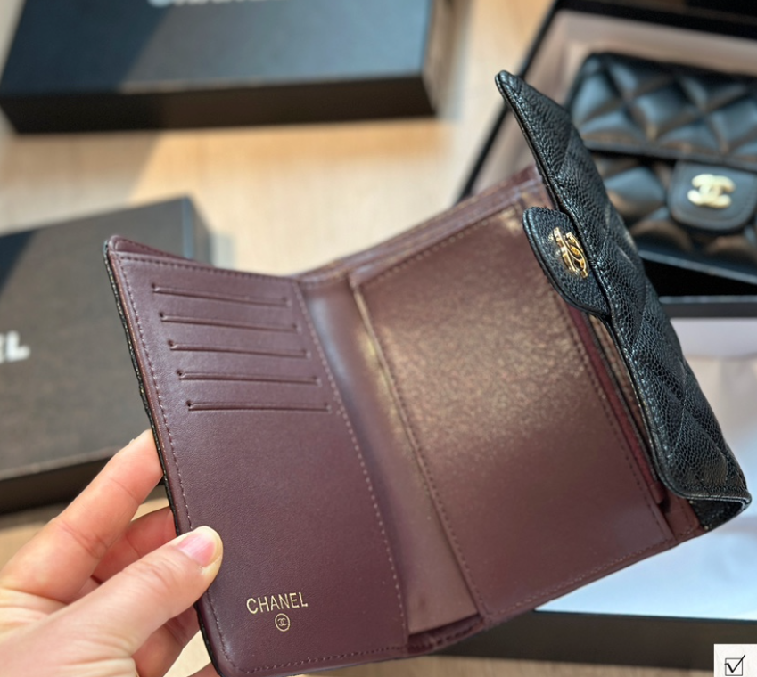 cc new arrival wallet caviar leather size: 15.5*10cm