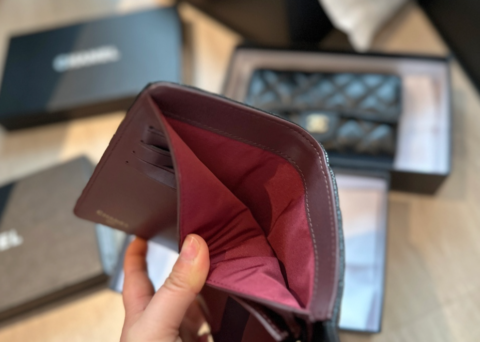 cc new arrival wallet caviar leather size: 15.5*10cm