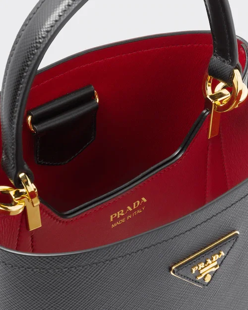 MEDIUM SAFFIANO LEATHER PRA PANIER BAG