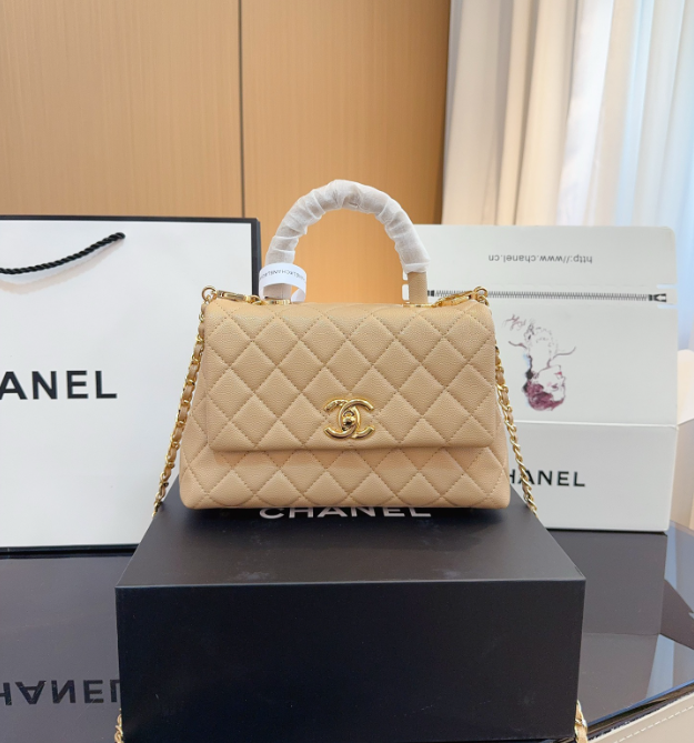 CC new arrival coco handle caviar leather size : 23*13cm