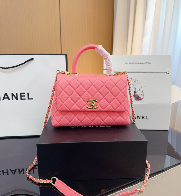 CC new arrival coco handle caviar leather size : 23*13cm