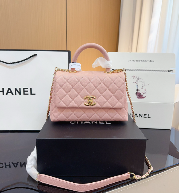 CC new arrival coco handle caviar leather size : 23*13cm