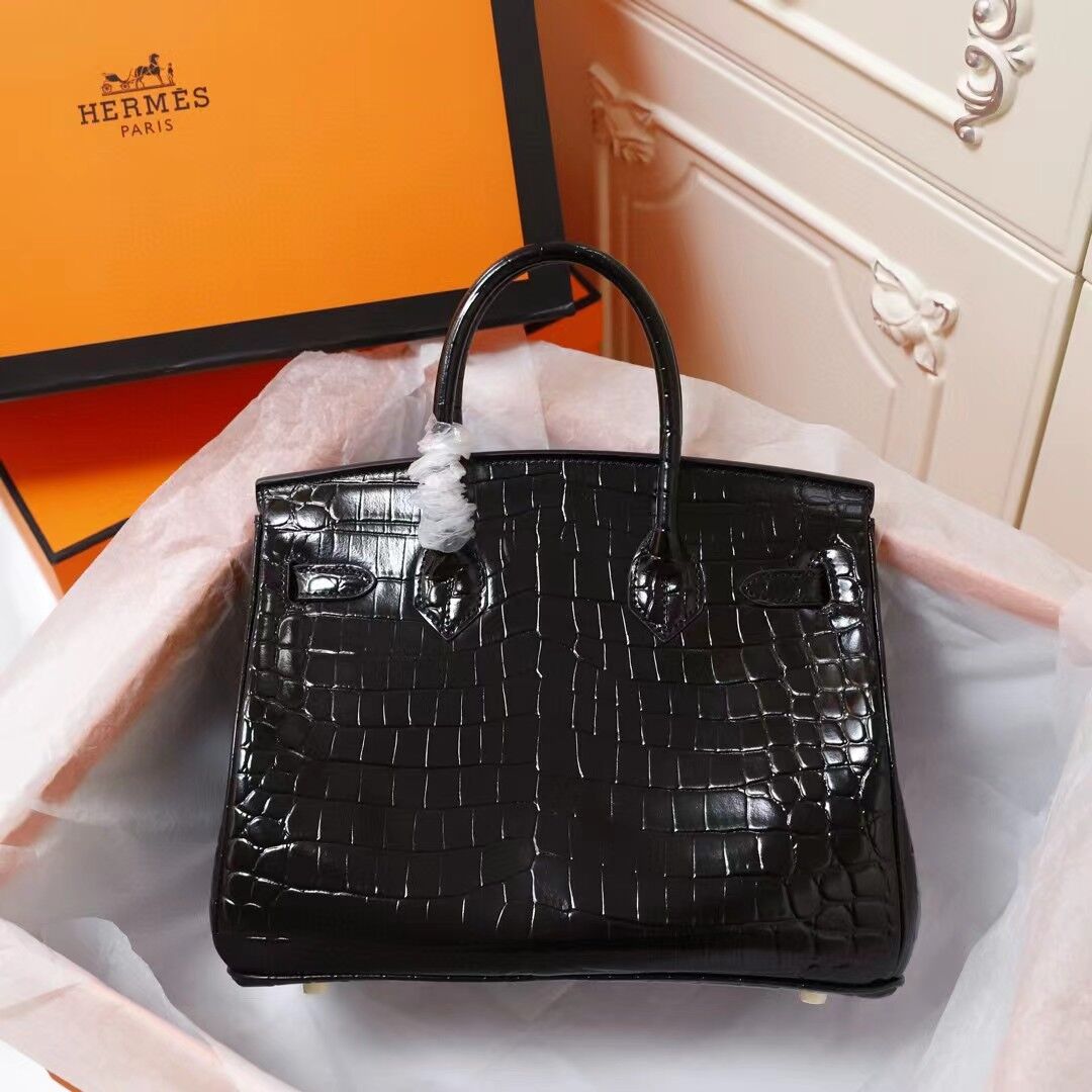 H Birkin 25, 30, 35  Electric Shiny Niloticus Crocodile gold Hardware