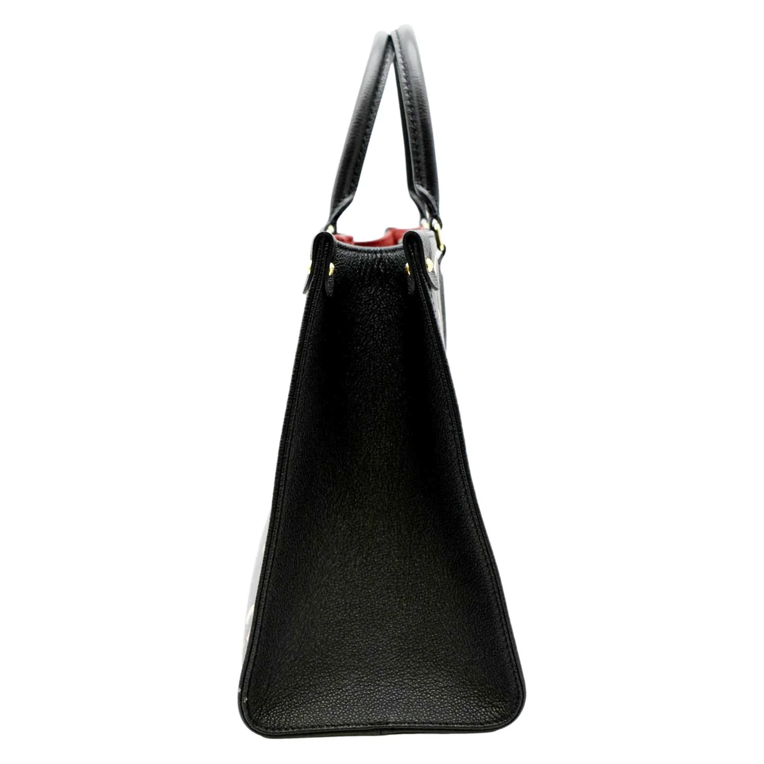 LOUIS Onthego GM Giant Monogram Leather Tote Bag Black/white size: 41 cm