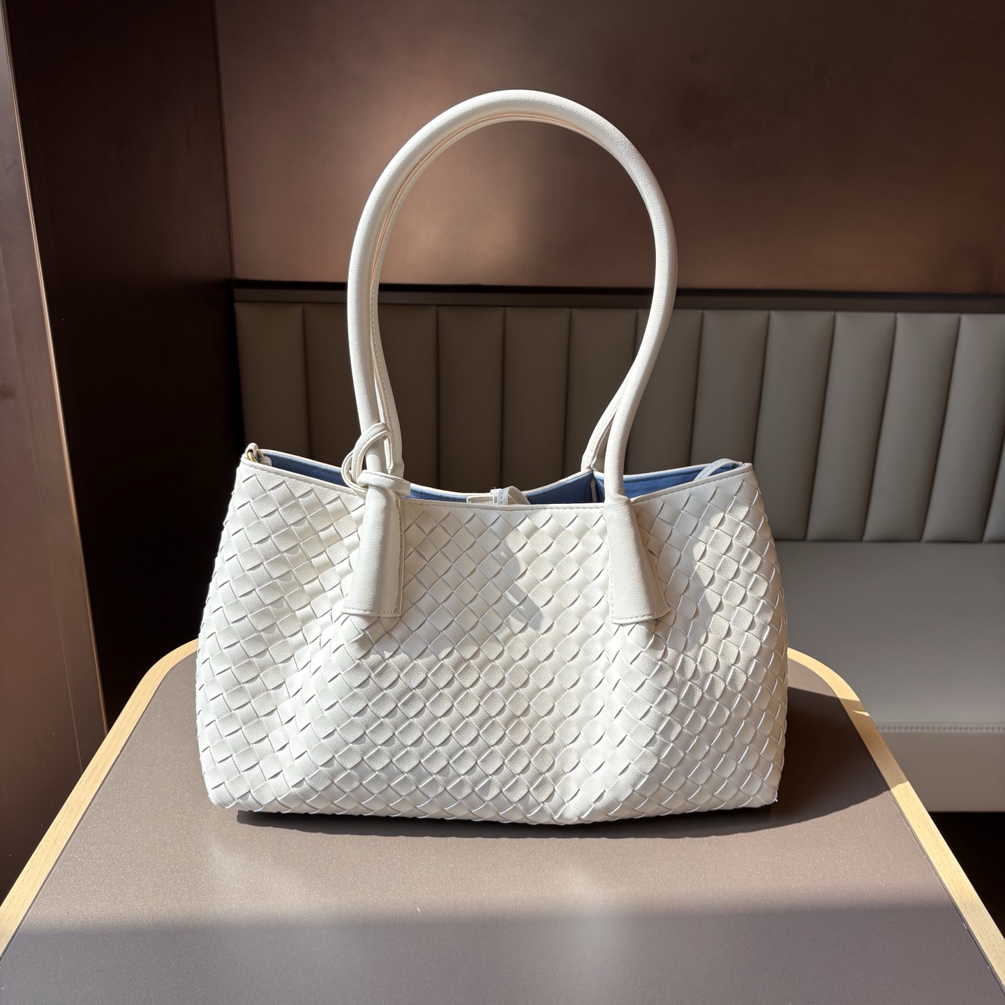 BV Luxury Woven Pinacoteca Handbag 34x20x14cm