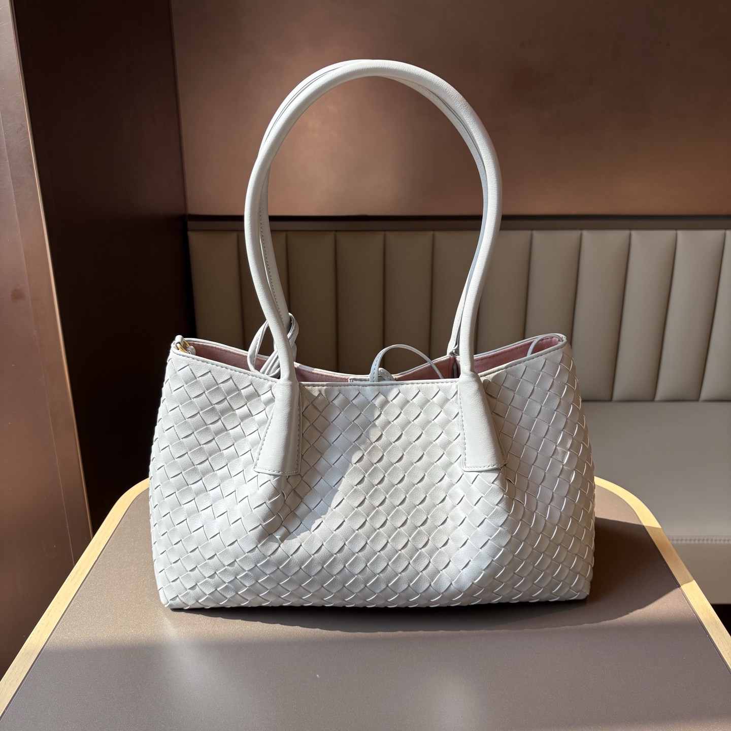BV Luxury Woven Pinacoteca Handbag 34x20x14cm