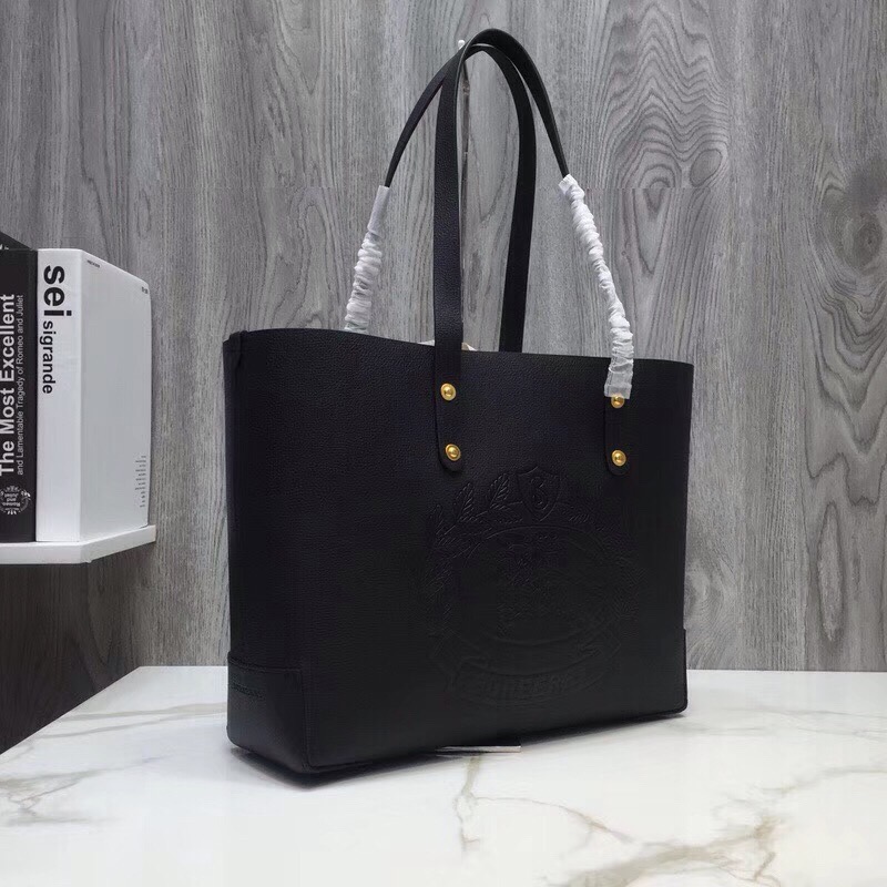 bb Small Embossed Crest Tote Black For Women, Women's Bags 13.8in/35cm