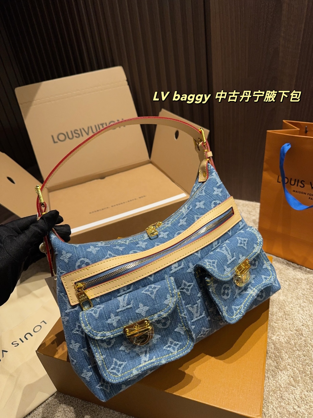 Louis new arrival vintage denim bag size:29*20 cm