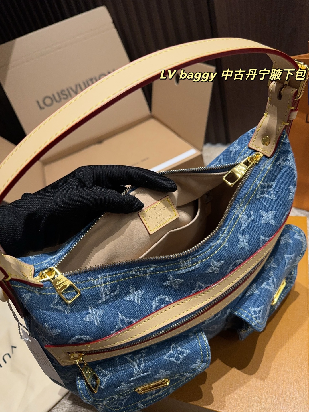 Louis new arrival vintage denim bag size:29*20 cm