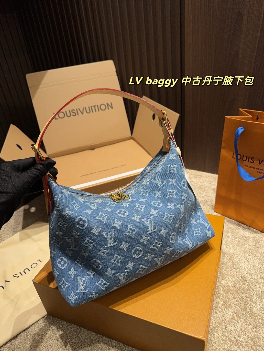 Louis new arrival vintage denim bag size:29*20 cm