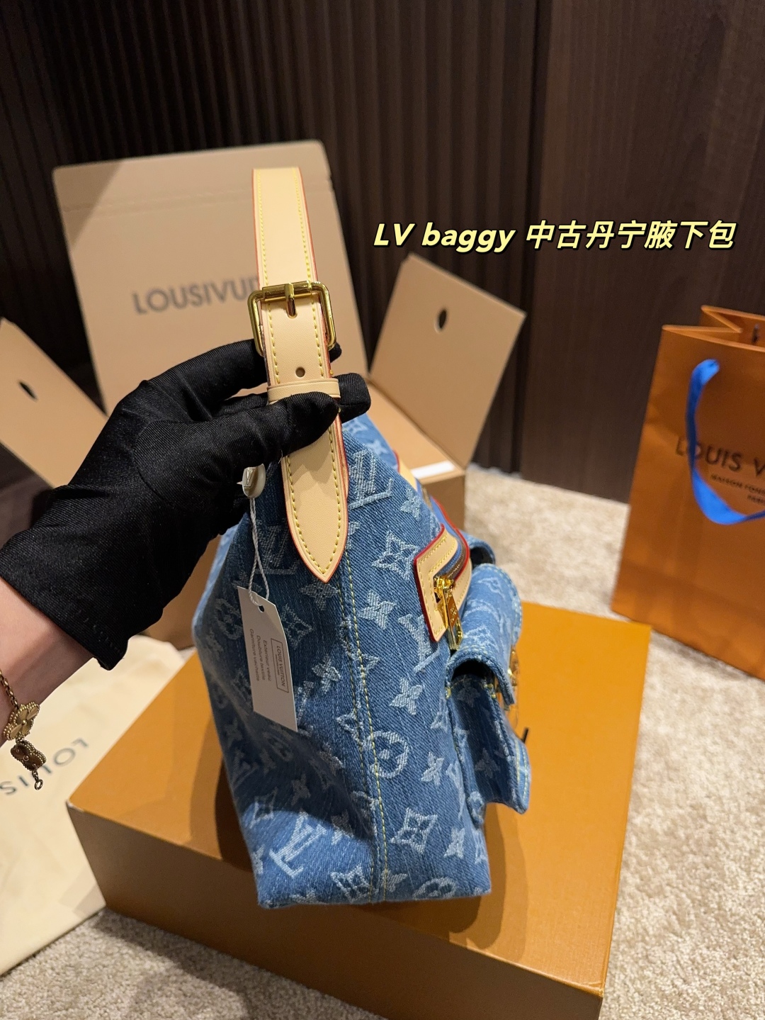 Louis new arrival vintage denim bag size:29*20 cm