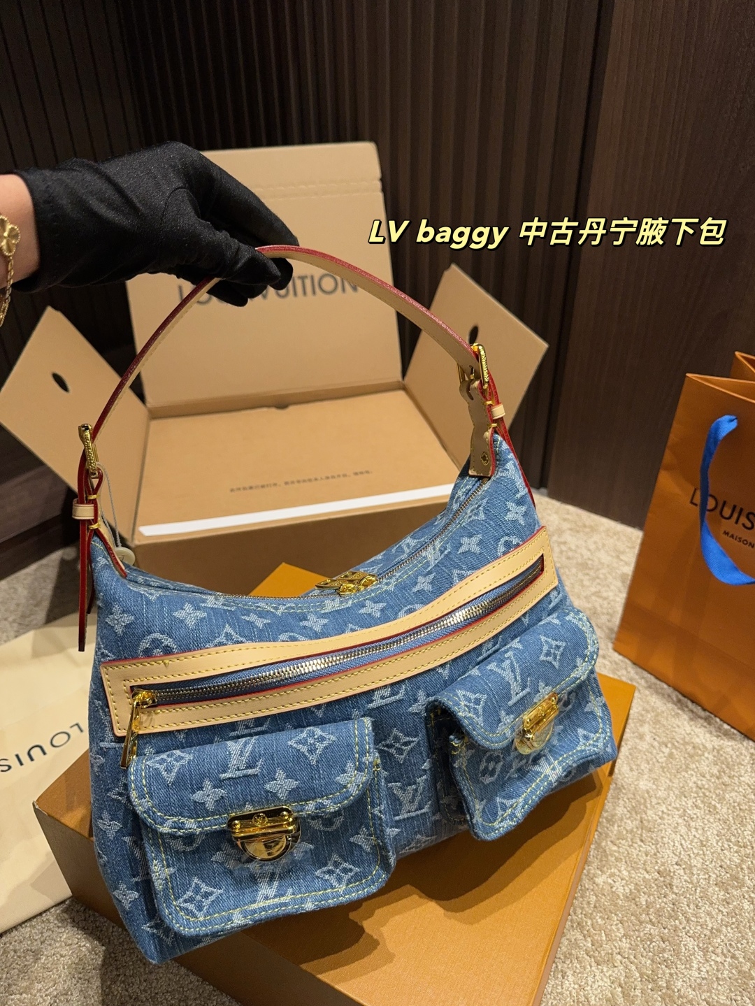 Louis new arrival vintage denim bag size:29*20 cm