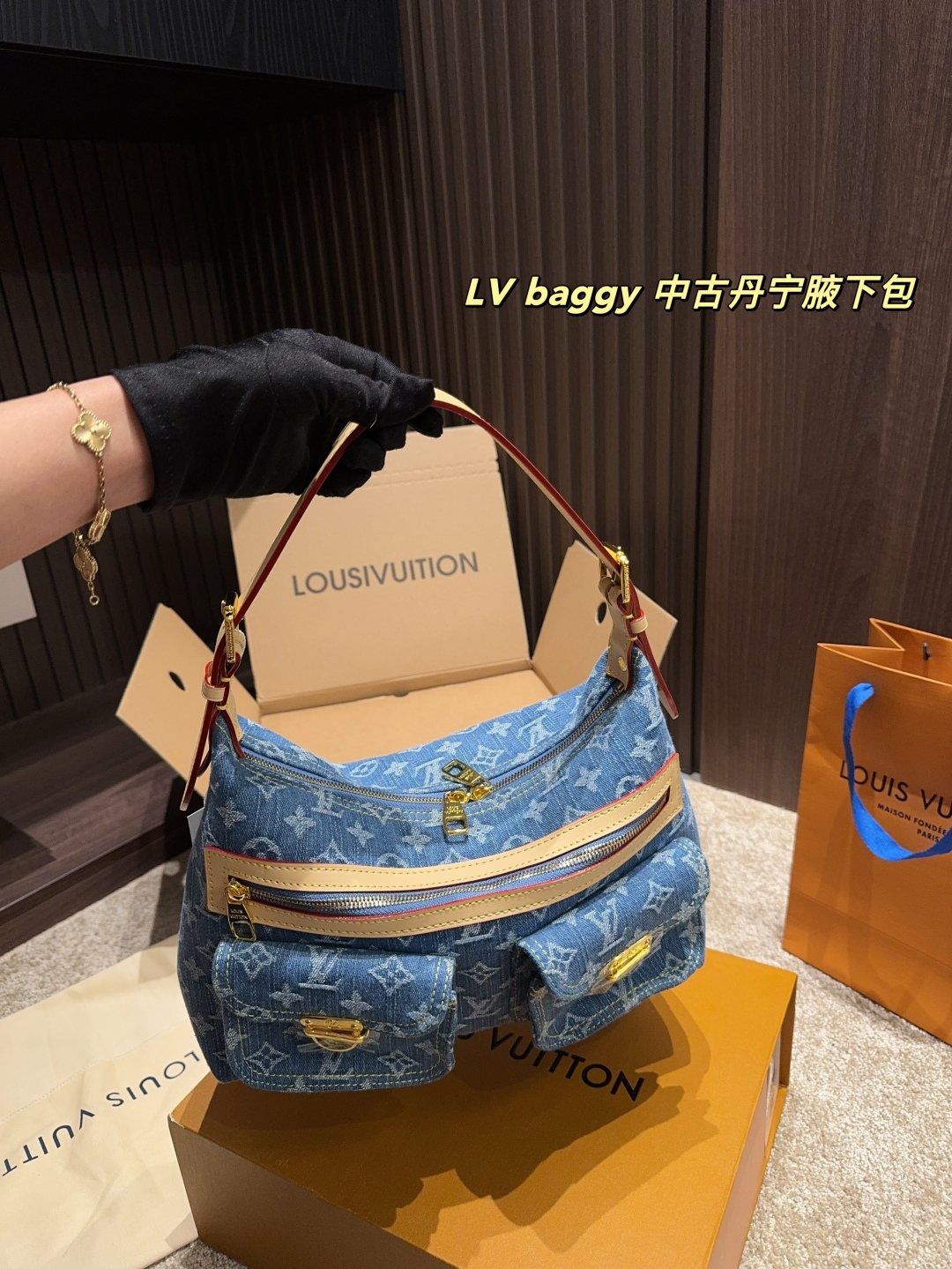 Louis new arrival vintage denim bag size:29*20 cm