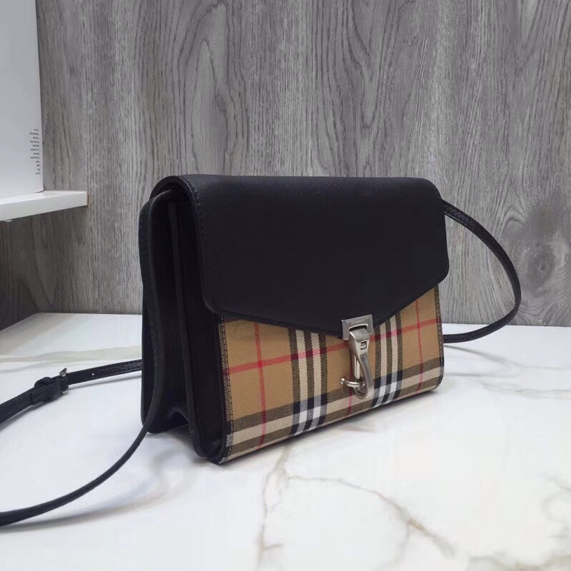 bb Small Vintage Check And Crossbody Bag Black For Women, Women's Bags 9in/24cm