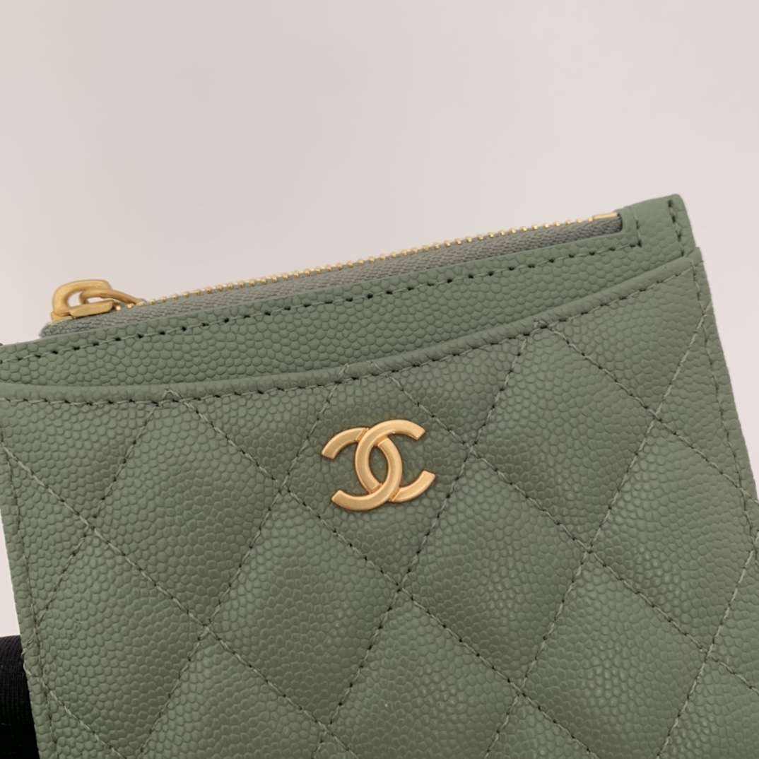 cc Flat Card Holder Olive Bag For Women 11.5cm/4.5in