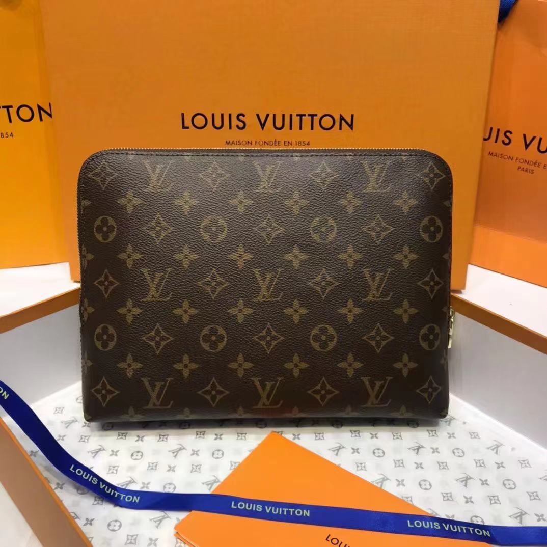 Louis new pouch damier graphite bag size： 21.0 x 27.0 x 5.0 cm