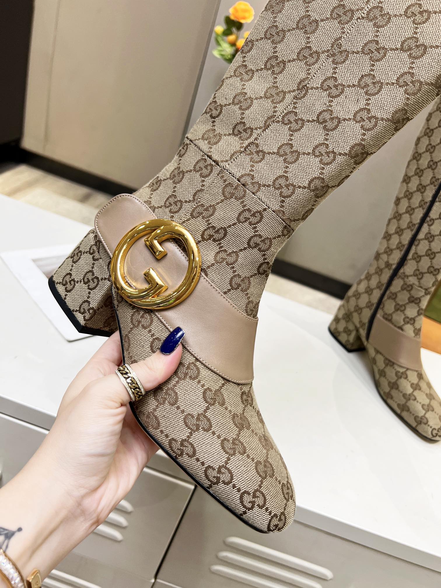 GG women boots heels 5.5 cm