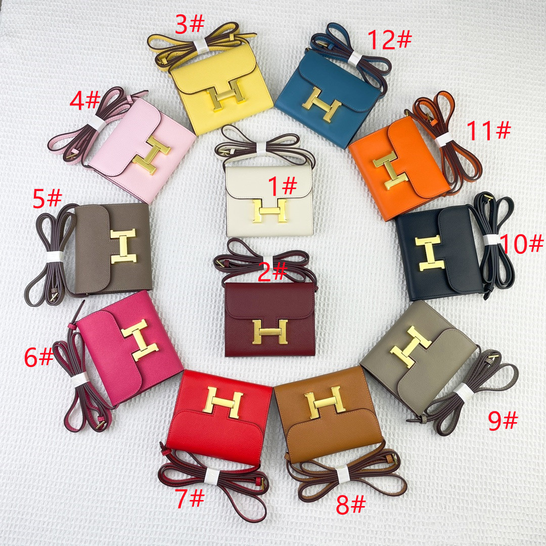 H Constance empson leather bag size:13*11.8cm