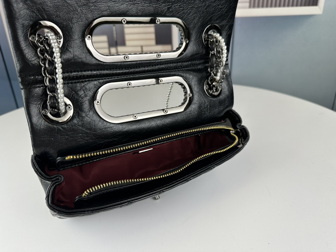 cc Chanel 23A new arrival Pearl bag size: 25x17x7 cm