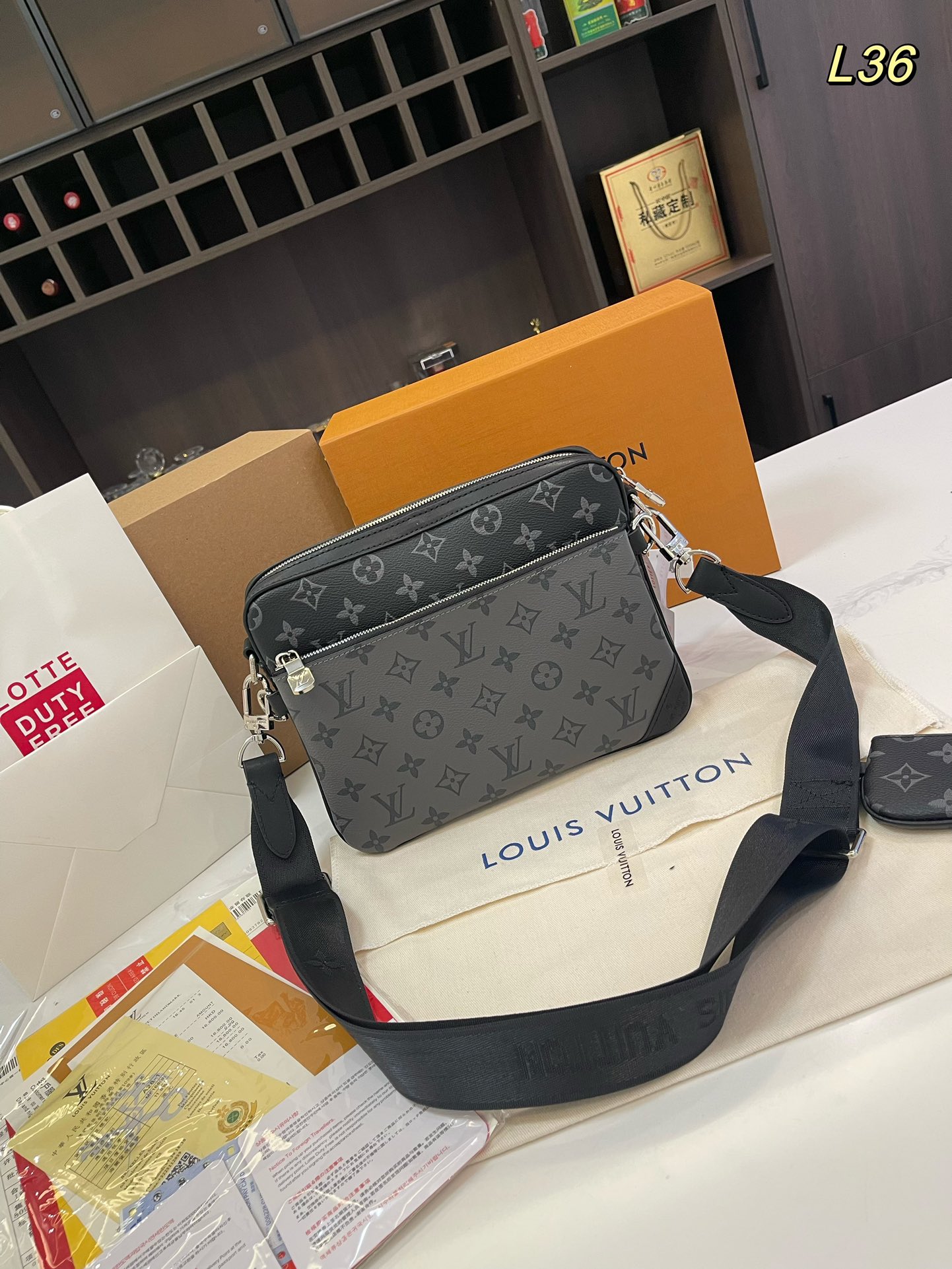 L men bag 25*4*18cm