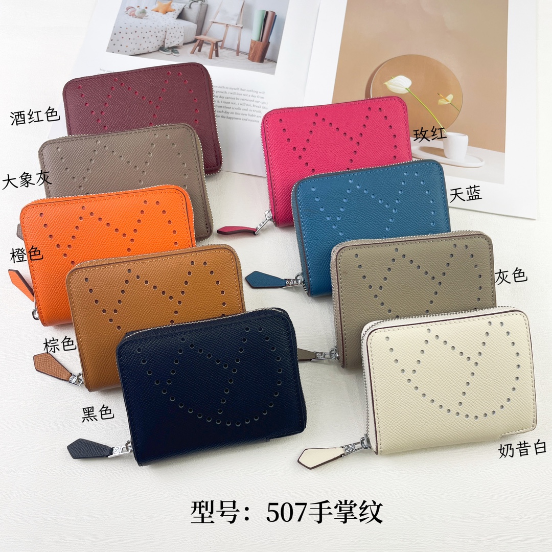 H Silk’in Empson-Barenia leather wallets size : 9.5 x 11.5 cm