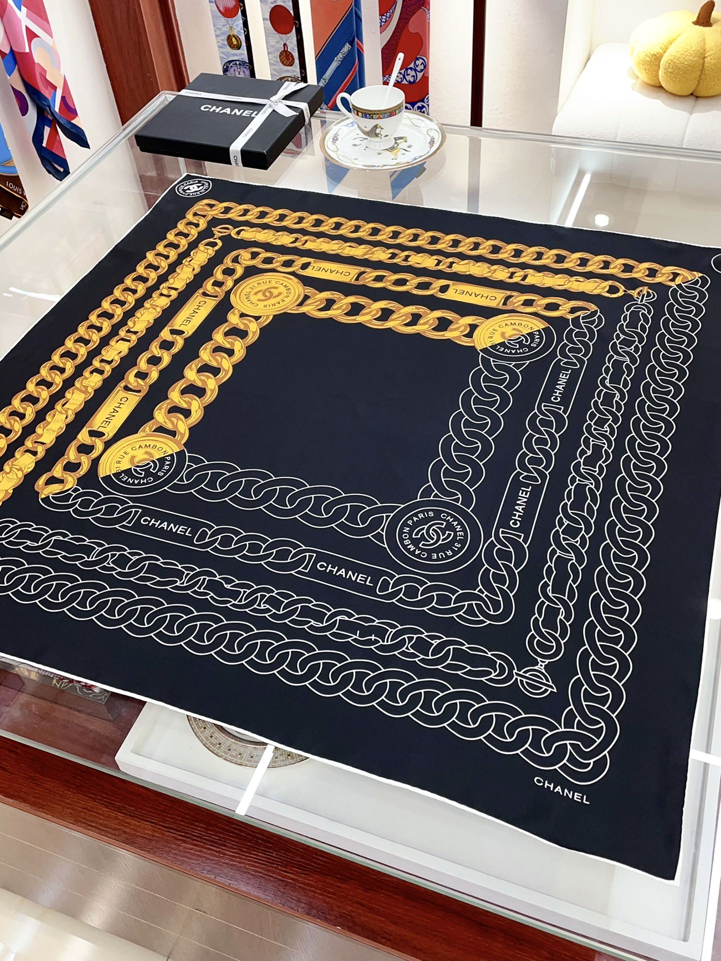 cc new arrival silk scarf size: 90*90 cm