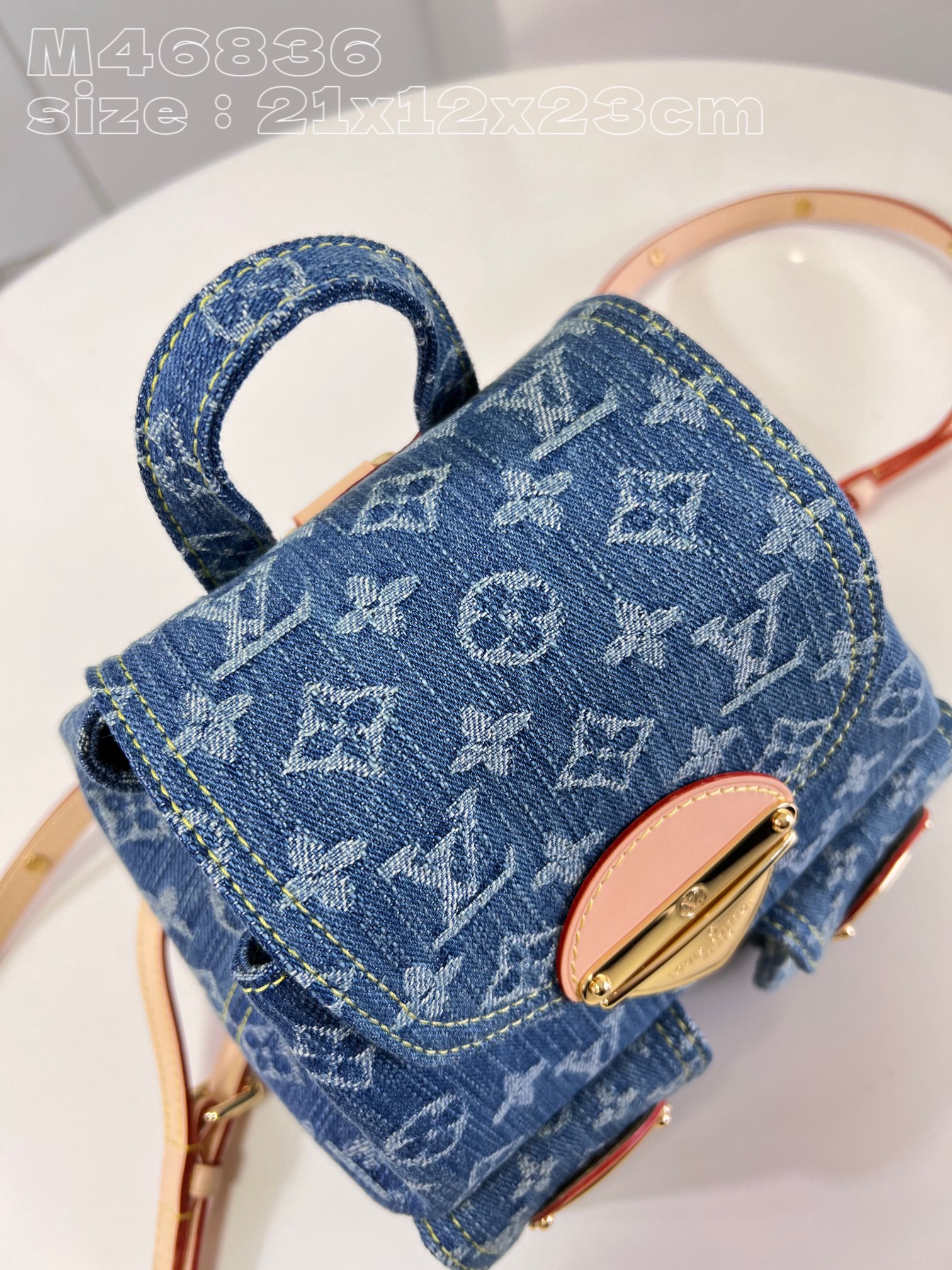 Louis Monogram Denim backpack bag size : 21-12-23 cm