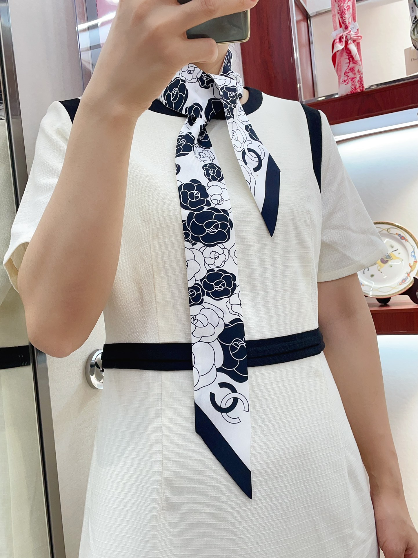 cc new arrival women silk scarf size:6*120cm