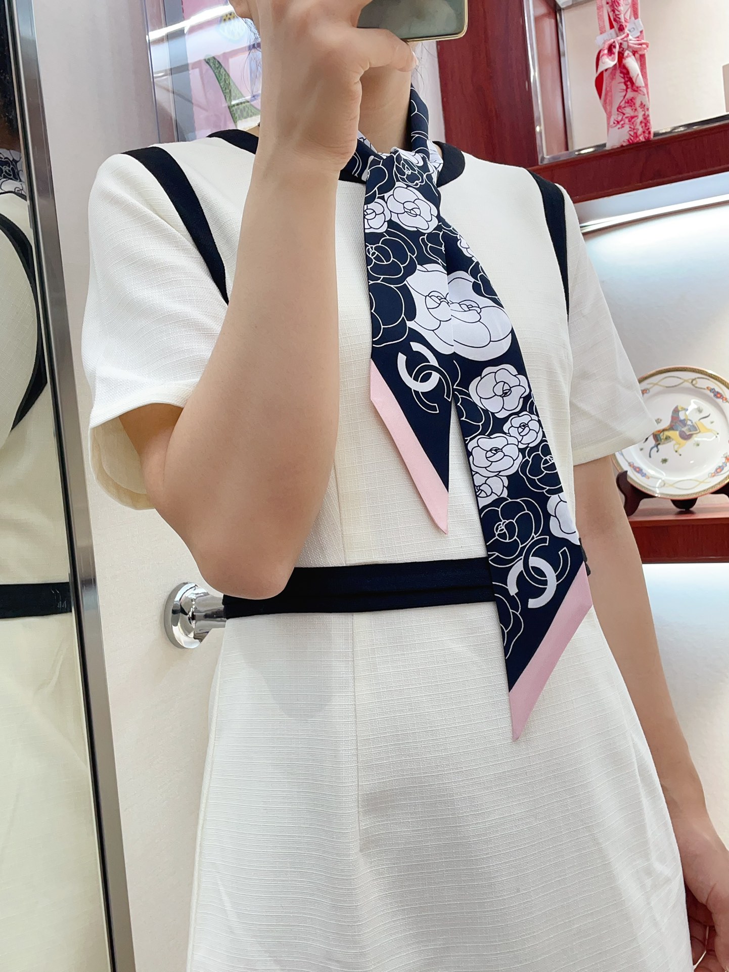 cc new arrival women silk scarf size:6*120cm