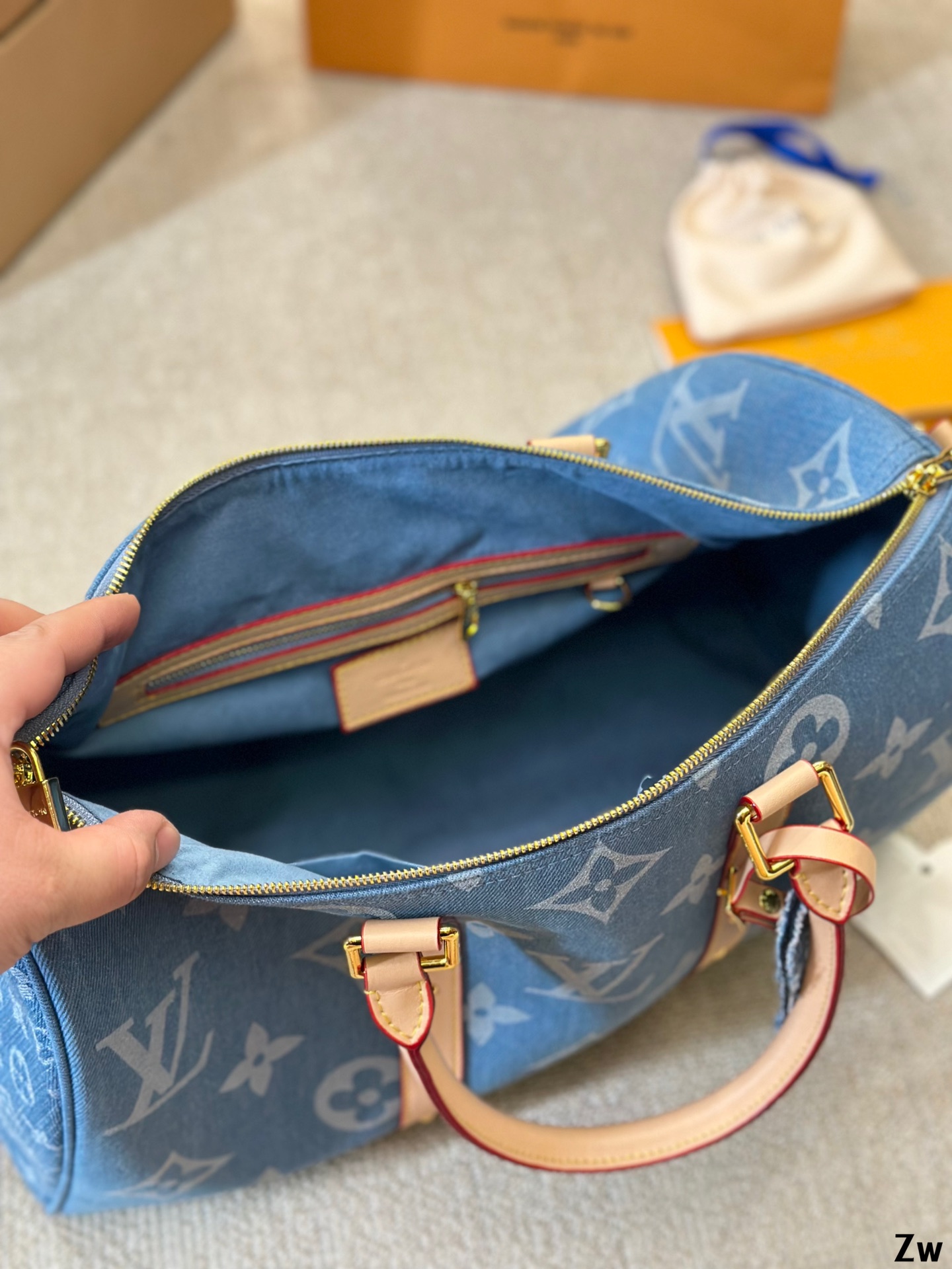 Louis Speedy nano Denim bag