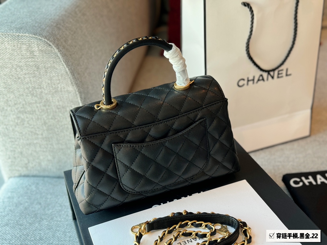 CC new arrival coco handle caviar leather size : 23*13cm