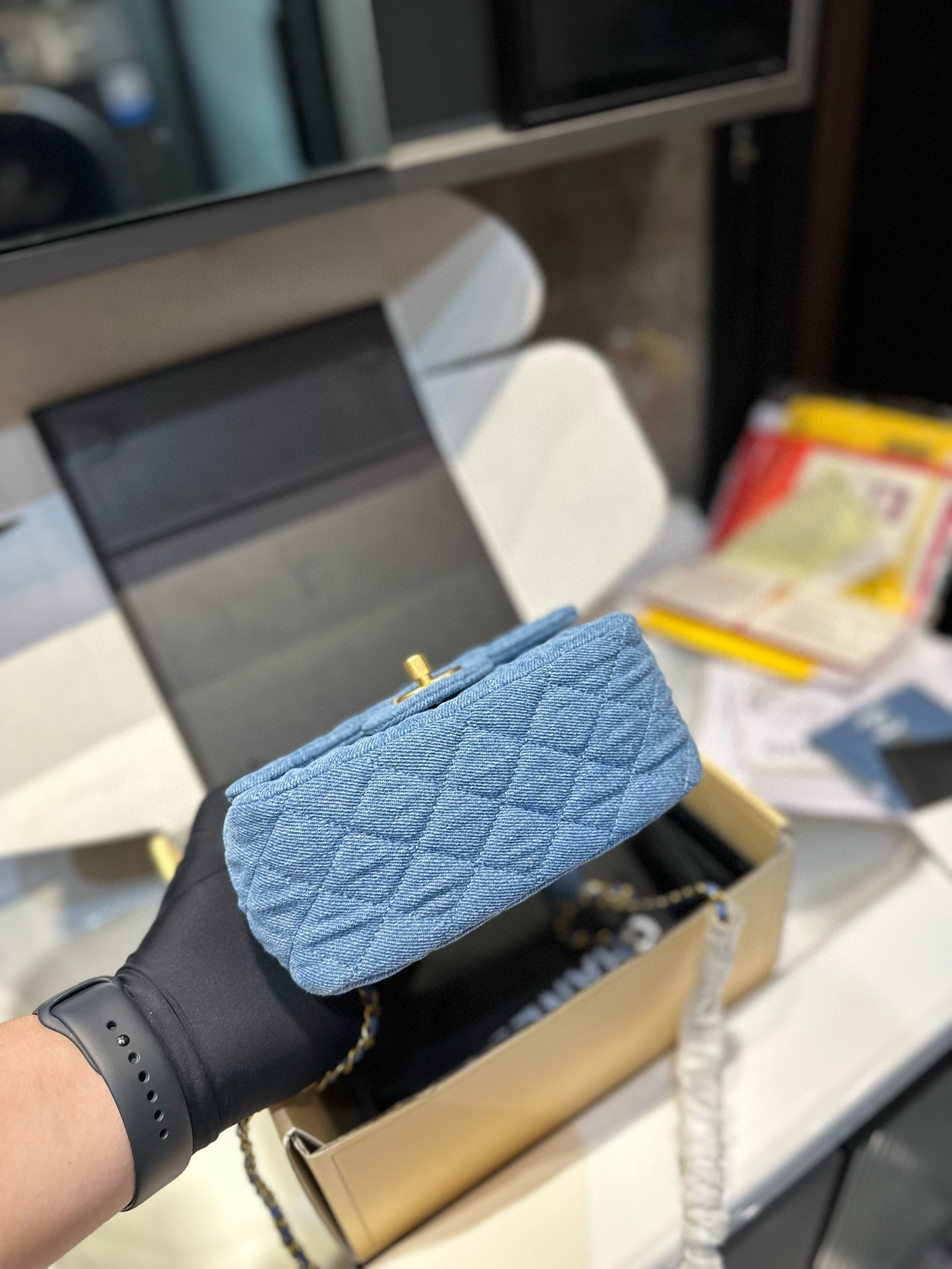 CC new arrival mini cf denim bag