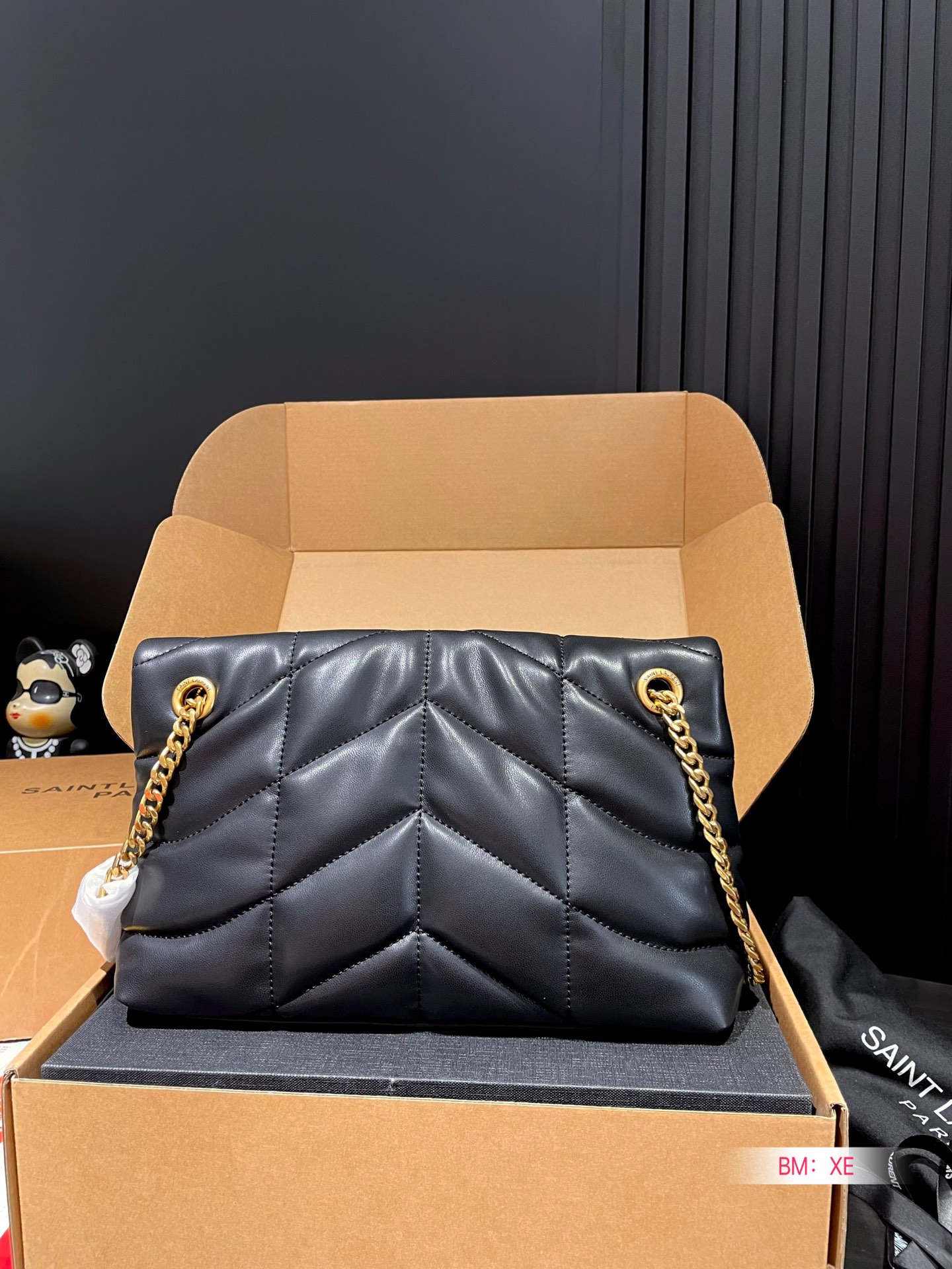 Y PUFFER SMALL SIZE BAG IN QUILTED LAMBSKIN Size: 28*17 CM