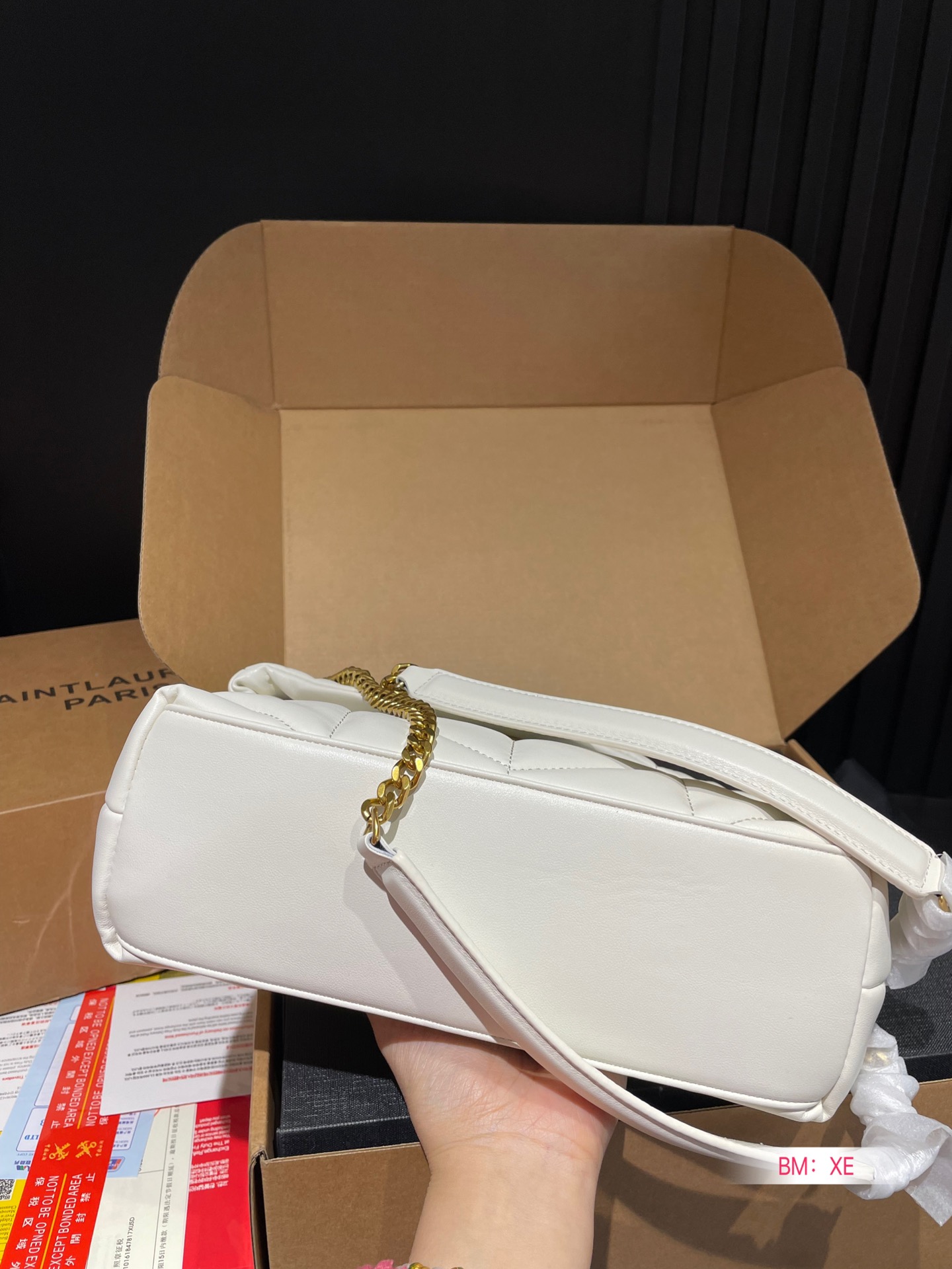 Y PUFFER SMALL SIZE BAG IN QUILTED LAMBSKIN Size: 28*17 CM