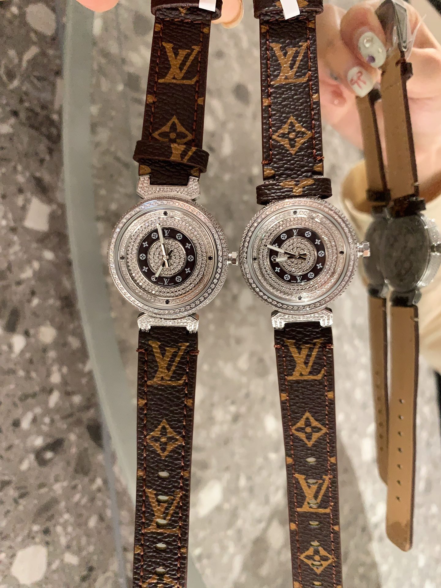 Louis Tambour slim monogran women watch 36mm