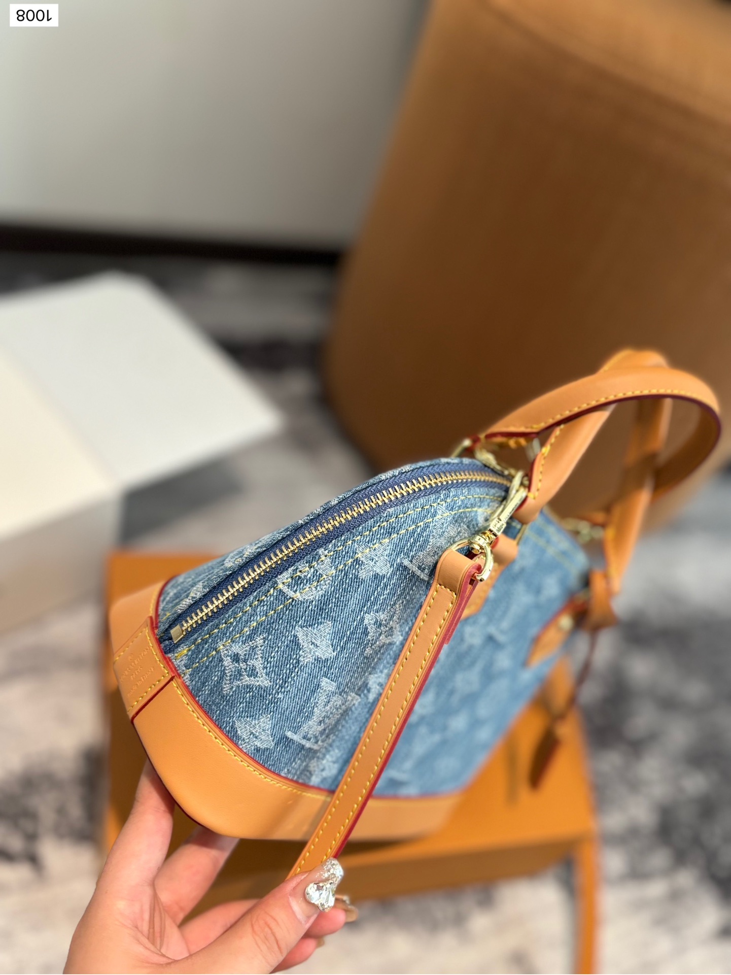 Louis alma bb Retiro denim bag size: 24��18cm