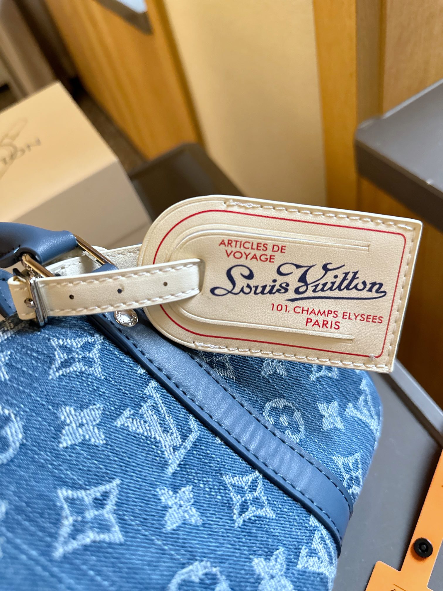 Louis Lvkeepall new arrival denim bag size: 25 * 12 cm