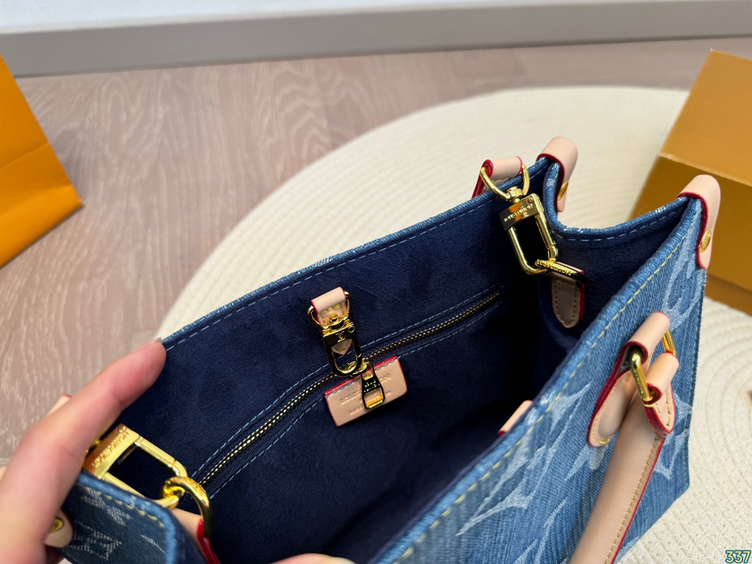 Louis new arrival onthego denim bag small size: 25 * 20 cm