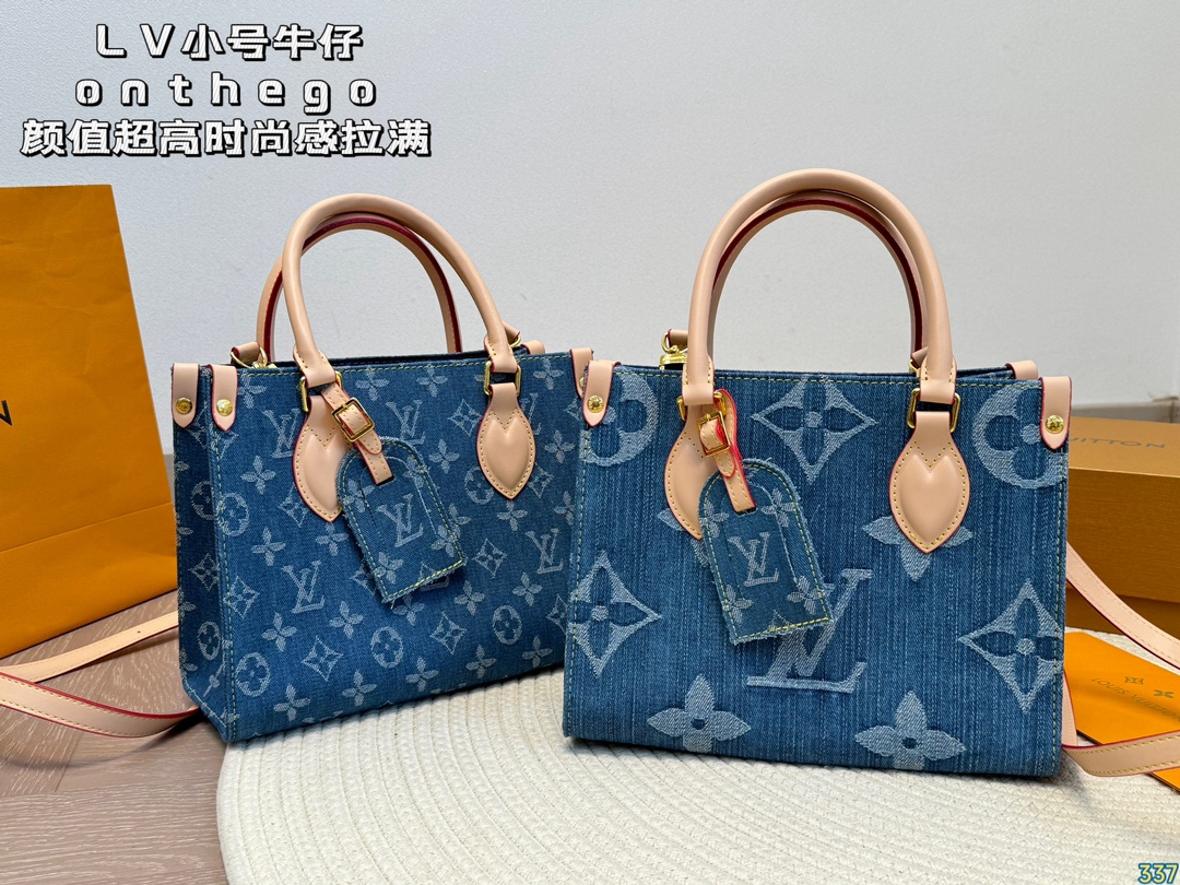 Louis new arrival onthego denim bag small size: 25 * 20 cm