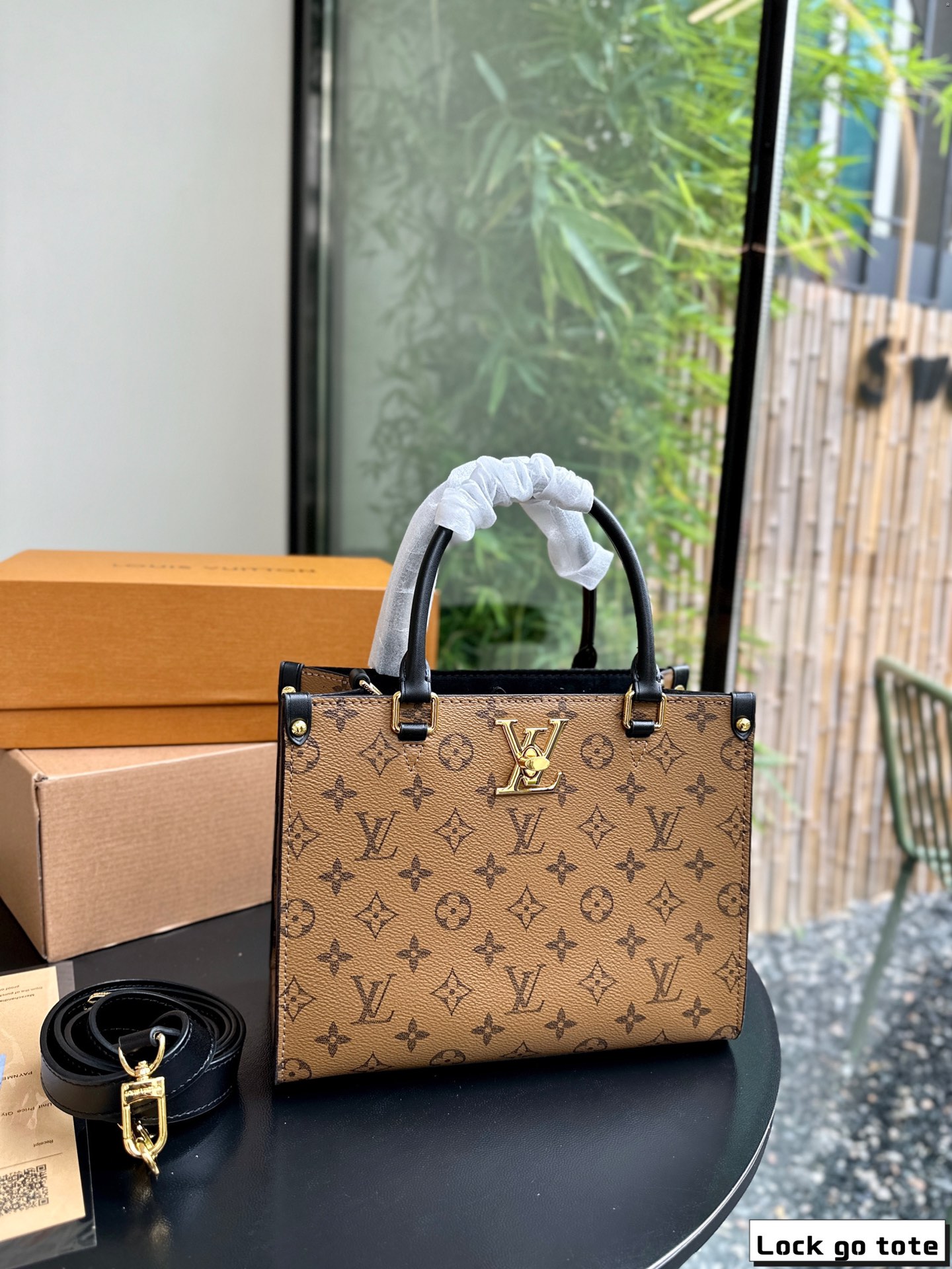 louis new arrival lock&go tote bag size: 25*20 cm