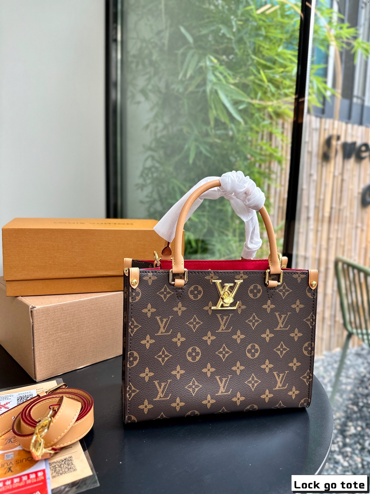 louis new arrival lock&go tote bag size: 25*20 cm