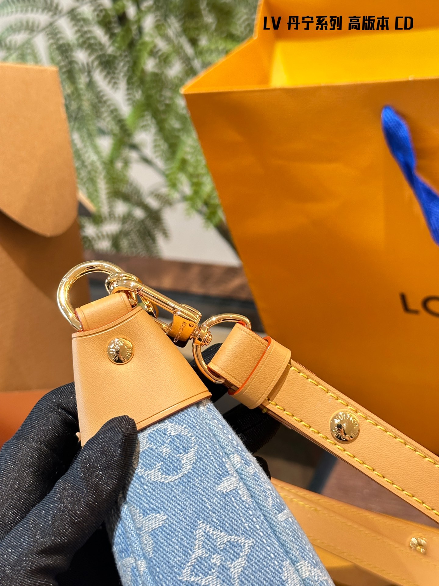 louis new arrival denim nano loop bag small size