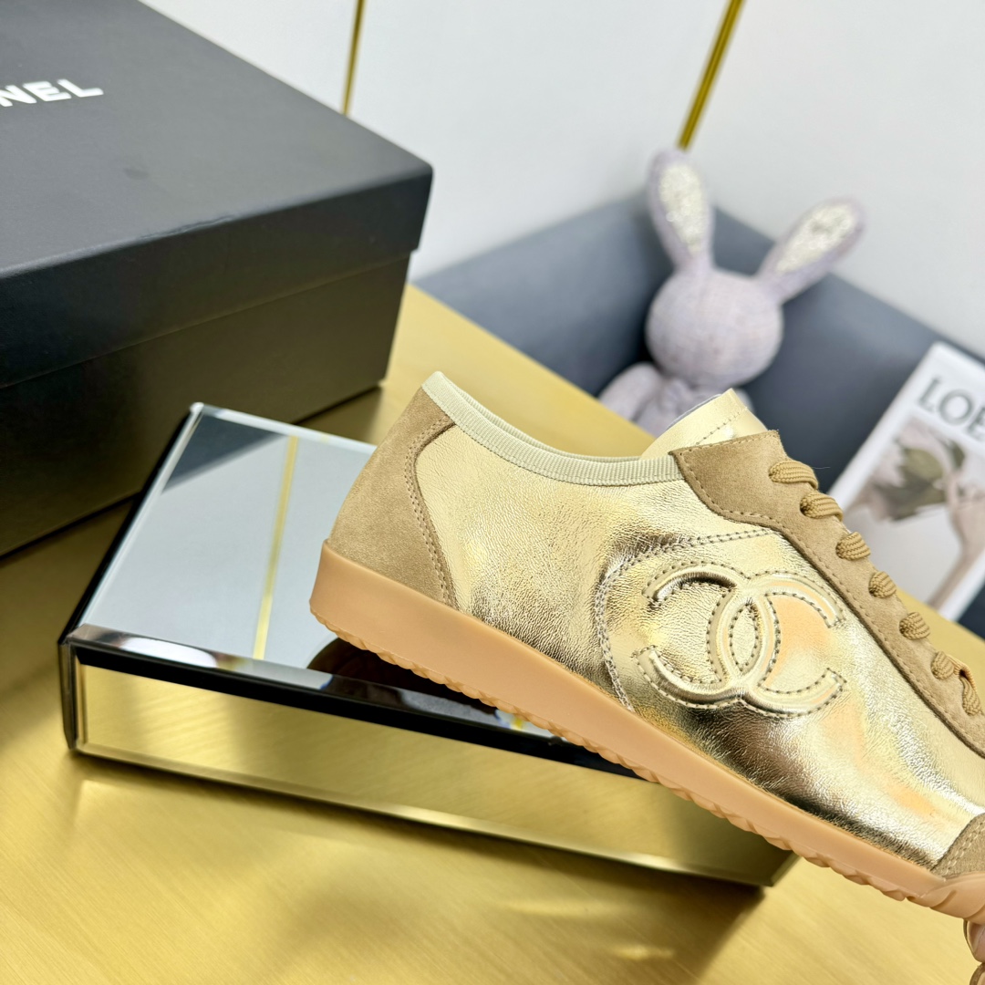 Cc new arrival women sneakers silver and gold shoes