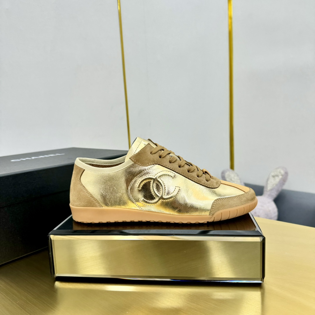 Cc new arrival women sneakers silver and gold shoes